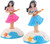 Pink Solar Powered Dancing Girl Swinging Hawaiian Girl Grass Skirt Swing Shaking Head Doll Car Dashboard Dancing Figure Solar Dancing Figurines Desktop Window Sun Catcher Car Dashboard Decor