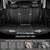 CAR PASS Waterproof Leather Back Seat Covers, Nappa PU Leather Rear Seat Bench Cushioned Breathable Back Row Protector Universal Fit for Car Sedan SUV Pickup Truck, Backseat Rear (Black)