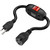 Inline On/Off Switch Extension Cord, Plugrand 3-Prong Household Switchable Power Cords, Heavy Duty 15A 125V, Double Break Switch Extension Cable, 40CM Cord