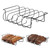 Zntezed Rib Rack for Smoking and Grilling - 12" Extra Long Stainless Steel BBQ Holder - Non-Stick Vertical Roasting Stand Compatible with Most Gas Charcoal Pellet Smokers - Holds 4 Full Racks