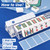 Goldge Mahjong Racks with Pushers Set of 4, Clear Acrylic All-in-One Mahjong Pushers and Racks, Transparent American Mahjong Tile Racks, Durable Lightweight Mahjong Accessories