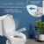 Huttdmel Raised Bidet Toilet Seat Elongated 18.5" – Soft Close, Dual Self-Cleaning Nozzles, Quick Release & Connect, Sturdy PP, Won't Loosen, Ideal for Seniors, Elderly & Limited Mobility, White