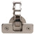 Salice Pie Cut Lazy Susan Corner Hinge, 65 Degree Opening for Kitchen Cabinet Bi-fold Door, Self Close, Dowelled, Nickel-Plated 200 Series, SAC2RYA99R