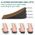 Adjustable Heel Lift Inserts for Shoes - Pack of 1 Bukihome Adjustable Heel Lift Inserts for Shoes for Heel Pain,Heel Spur,Orthopedic Heel Lift Inserts Medium(Women 9-11.5/Men 7-9.5), Brown