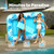 SLOOSH Inflatable Tanning Pool Lounger Float, 85" x 57" Extra Large Pool Floats Adult with Pillow, 4 in 1 Suntan Tub Raft Floatie,Sunbathing Bed Lounge for Water Blow Up Ball Pit Party Gifts, XL-Blue