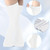 Croloose 4 Pairs Silk Liner Socks Ultra-lightweight Hiking Liners Calf Sweat Absorption Socks for Adult(White,L)