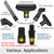 Kodahome Vacuum Attachments Compatible with Shark Corded Vacuums Navigator NV350 NV360 & Rotator NV501 Rocket HV300 and More, 1-1/4" Accessories with Hose Adapters (Car Detailing Kit)
