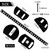 12 Pcs 36 Inch Pilaster Shelf Brackets and 72 Pcs Shelf Clips Adjustable Shelf Pilaster Standards Metal Mortise Mount Pilaster Shelf Track for Wall Shelving System Closet Organization Storage (Black)