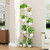 MJOMKN 62" Plant Stand Indoor with Grow Lights - 7 Tiered Tall Metal Plant Shelf - Corner Wooden Plant Stand for Indoor Plants Multiple, Large S-Shape Flower Rack Holder for Living Room, Garden, Patio Decor