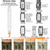 LEOOLS E12 Led Long Bulb,7.3Inch Long Tubular Light Bulbs,T6 B11 Candelabra Bulb 40 watt for Chandeliers,Clear Glass,Warm White,2700K 400LM 4W Dimmable Tube E12 Led Edison Bulb,185mm,6Pack