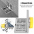 Garosa Side Wall Drain Linear Shower Drain 12cm Wall Corner Floor Drain L Shape Anti Side Stainless Steel Bathroom Balcony Floor Drain for 2.3 Inches Pipes
