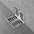 Garosa Side Wall Drain Linear Shower Drain 12cm Wall Corner Floor Drain L Shape Anti Side Stainless Steel Bathroom Balcony Floor Drain for 2.3 Inches Pipes