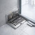 Garosa Side Wall Drain Linear Shower Drain 12cm Wall Corner Floor Drain L Shape Anti Side Stainless Steel Bathroom Balcony Floor Drain for 2.3 Inches Pipes