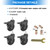 MALLLALA 3" Swivel Caster Wheels with Imperial 5/16"-18 Threaded Stem,Set of 4,Heavy Duty Threaded Stem Casters with Safety Dual Brakes,Load Capacity 150lbs Per Castor for Cart,workench,Furniture