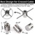 Acemaker Cable Cross Clamps for 1/8" Wire Ropes, 20pcs Invisible Kit