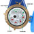 Watflow DN20 Vertical Water Meter with 3/4" NPT Couplings, Heavy Brass Cold Water Meter Measuring in Cubic,Water Meter with Pulse Output, ISO4064 Certification for Garden/Home/Apartment.