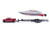SIKU 2568, Ford F150 US-Police with Motorboat, 1:55, Metal/Plastic, Red/White, Rubber Tires, Floating Toy Boat
