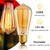 Sevici ST64 Edison Bulbs 6 Pack,Amber Vintage Incandescent Light Bulbs 110V 40W 240LM,E26 Base 2200K Dimmable Decorative Antique Squirrel Cage Filament Incandescent Bulb for Chandelier Pendant Lamps