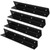 OTTFF 4 Pack 10" Widen Corner Brace, Black Steel L Right Angle Bracket