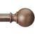 BRIOFOX Walnut Wood Curtain Rods for Windows 72 to 144 Inch(6-12ft) - 1'' Diameter Heavy Duty Curtain Rods with Imitation Wood Grain Pattern Finials,Adjustable Decorative Curtain Rods Set,28-144''
