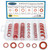 Air Conditioning Compressor Port Seal Washer Kit A/C Gasket Assortment 45 Pcs AC Compressor Washer Seals Bonded Seal Gasket Assortment (Red)