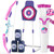 HYES Bow and Arrow for Kids 4-6, LED Light Up Archery Set with 12 Suction Cup Arrows, 1 Standing Target, 3 Score Targets&1 Quiver, Indoor Outdoor Sport for Boys Girls Ages 8-12, Purple