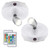 LUXSWAY Battery Operated LED Spotlights Indoor,Accent Lights with Dimmable,12 Color Changing Puck Light with 2 Remote,Closet Light with Rotatable Lighting Head,Stick on Dart Board Lighting
