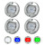 SMIXCTEK RGBW Boat Courtesy Lights, 3 Inch Waterproof Boat Interior Lights, Multi-Color LED Courtesy Lights for Boats, 12V for Cabin, Cockpit, Stairs, Safe Navigation, 4 Pcs