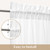 HOMEIDEAS Non-See-Through Sidelight French Curtains for Front Door, Light Filtering Privacy Semi Sheer Door Window Curtains with Rod Pocket and Tieback, 1 Panel,White, 54W X 40L Inch