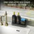 Cisily Kitchen Soap Dispenser Set Comes with Ceramics Sponge Holder, Gold Pumps, and Instant Dry Tray, Hand and Dish Soap Dispenser Set (4, Gold + Black + Sponge Holder)