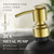 Cisily Kitchen Soap Dispenser Set Comes with Ceramics Sponge Holder, Gold Pumps, and Instant Dry Tray, Hand and Dish Soap Dispenser Set (4, Gold + Black + Sponge Holder)