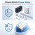 DOACE 220V to 110V Converter for European Travel - 6 in 1 350W Voltage Converter US to Europe, Power Converter Adapter Combo with PD Fast Chargers for Hair Straightener Shaver Toothbrush Laptop Phone