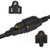 1625W Power Cord Extension Cord Splitter 4 Plug Outdoor Outlet Extender NEMA 5-15P to NEMA 5-15R x4 Cable for Powering Multiple Appliances Simultaneously (1.5FT)