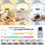 Flarouch 4 in 1 Socket Fan Light with Remote, 18.5 inch Small Ceiling Fans with Dimmable Led Light, Bluetooth Speaker, 3 Colors, 3 RGB Mode, 3 Fan Speeds, Screw in E26 Base for Bedroom Kitchen -White
