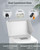 Uniclife White Metal Donation Box, Wall Mounted Mailbox for Outside