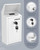 Uniclife White Metal Donation Box, Wall Mounted Mailbox for Outside