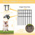 25 Pack Garden Animal Barrier Fence, 17in (H) X 27ft (L) No Dig Fence, Rustproof Metal Garden Fencing Bordere, Decorative Fencing Panel for Dog Rabbits Ground Stakes Defense and Outdoor Patio