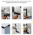 AatrixQuayn Shower Glass Support Bar, Both Sides Available, Frameless Bathroom Glass Clamp L Shape Panel Bracket, No Drill，Fixed Shower Panel to Wall (Black)