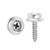 KPPTYTY Stainless Steel Marine Grade Boat Snaps, 24pcs, 3/8" Socket, 5/8" Screw, Saltwater & Canvas Use
