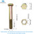 Grade 5 Shear Bolts 1/2" x 3-1/2" for Rotary Cutter,Tractor Gearbox,by Color Galvanization with Nylon Lock Nut Kit,by Metalsuberg .(5pcs Pack)