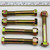 Grade 5 Shear Bolts 1/2" x 3-1/2" for Rotary Cutter,Tractor Gearbox,by Color Galvanization with Nylon Lock Nut Kit,by Metalsuberg .(5pcs Pack)