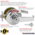 Keyed Entry Commercial Door Handle Chrome | Heavy Duty Commercial Door Locks with Indicator | Restaurant, Store, Hospital, Warehouse | Locking Occupied Door Lever Lock with Key Chrome