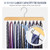 2 Pack Tie Rack Belt Hanger for Closet Fitnice Upgraded Non Slip Tie Hanger Space Saving with 20 Foldable Hooks Wooden Belt Tie Organizer for Tank Tops Bras Cami Scarves