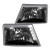 SPEC-D TUNING Black LED Headlights + Bumper + Corner Lamps Compatible with 1998-2000 Ford Ranger Left + Right Pair Assembly