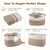 OIASKET 108L Cotton Rope Storage Basket for Living Room and Bedroom 25"x16"x16" Woven Laundry Basket, Heavy Duty Bin for Blankets, Pillows & Toys, Pet-Safe & Scratch-Free, Brown and White