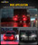 Partsam Wireless LED Trailer Light Kit Magnetic Towing Tail Light Portable Universal Stop Turn Running Backup Reverse Red+Clear Lens w/ 7-Pin Plug Dual USB Cable Charger for Trucks Trailers 12-24V