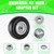 11x4.00-5 Lawn Mower Tires Flat Free Tire and Wheel 2 Pack Universal Fit 11x4-5 Flat Free Tire with Rim, 3.4"-4"-4.5"-5" Centered Hub, 3/4" or 5/8" or 1/2"Bushings