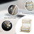 Feyarl Gold Glass Business Card Holder Business Cards Stand Desktop Name Cards Display Stand Organizer Storage for Office Desktop Meeting Exhibition Store