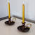Onart Home - Copper Handmade Candle Holder for Rustic Home Decor with Handle Metal Candle Holders for Pillar Candles Gothic Decor Candlestick Holders (Oxide)