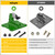 Nilight 2PCS Tractor Bucket Grab Hook 3/8'' Heavy Duty Drop Forged Steel Bolt On Zinc-Coated Cast Tow Max 15000 LBS Green